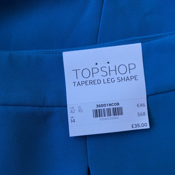 ⭐️HPx2⭐️NWT Topshop Blue Dress Pants - Picture 3 of 16